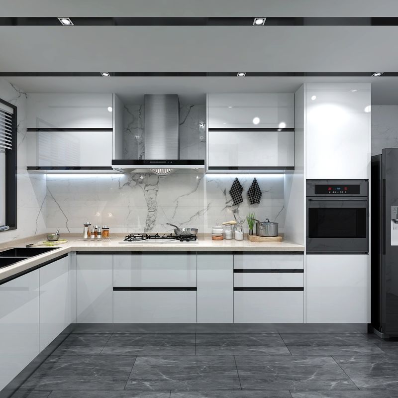 Highly ODM/OEM Waterproof Glossy Kitchen Cabinet for House Kitchen Modern Design Styl