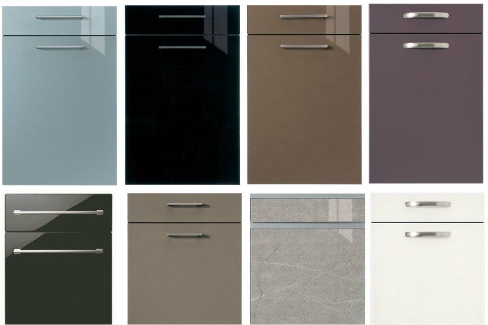 Villa/Apartment Customized Veneer Color Glossy Kitchen Cabinets Door with Durable Finis