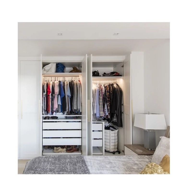 Modern Style Mr HDF Board Bedroom Wardrobe for Custom Made Walk-in Closet Furniture