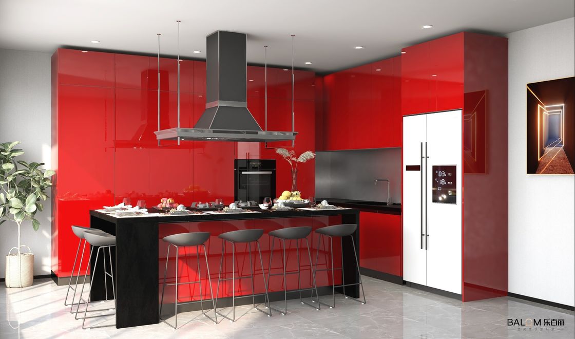 Modern Design Style Gloss Carcase Material Custom High End Kitchen Cabinet with Blum Hardware