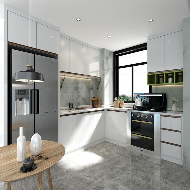 Modern Design YALIG Matte Colored Wooden Kitchen Cabinets with Drawers in White and Black