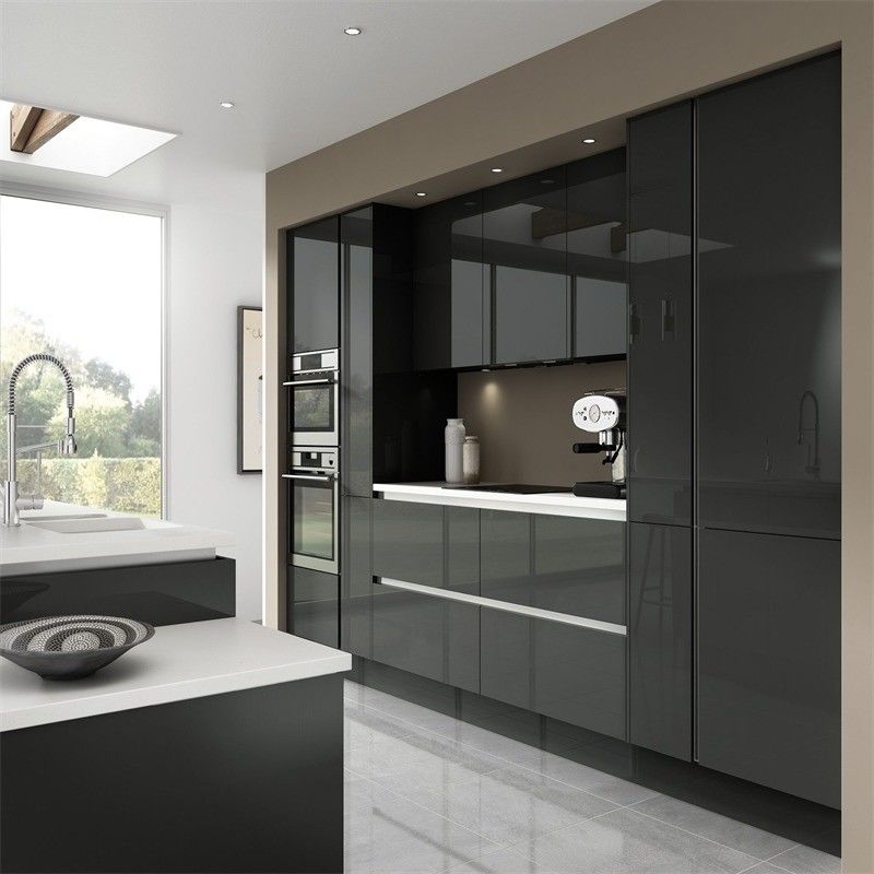 YALIG High End Gray Plywood Kitchen Cabinet with Waterproof and Fireproof Advantage