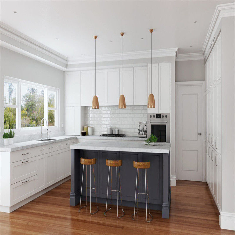 Customized Veneer Color Wooden Kitchen Cabinet Cupboard for Modern Italian Kitchens