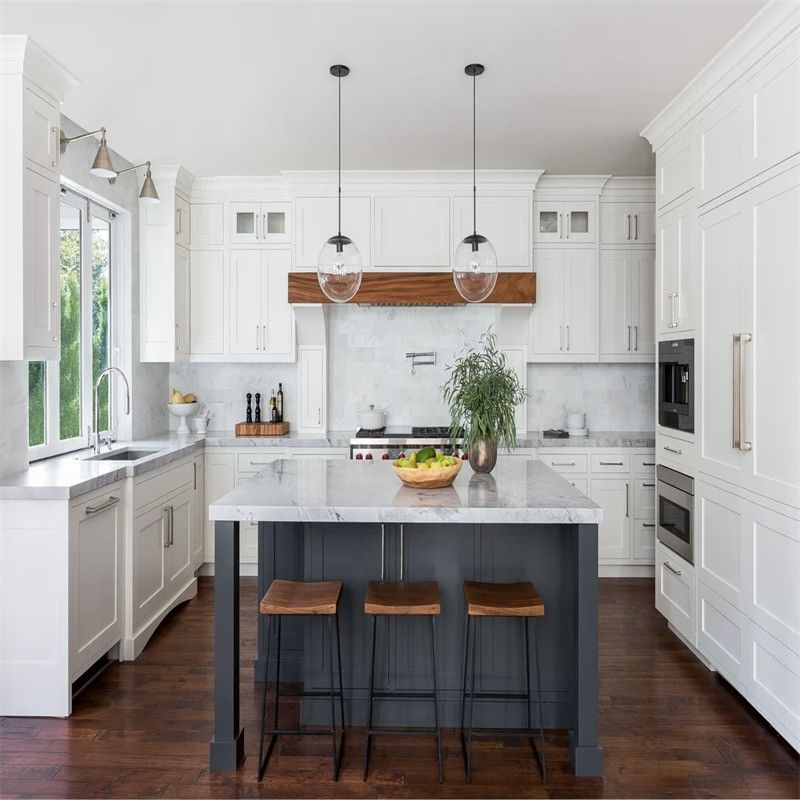Customized Veneer Color Wooden Kitchen Cabinet Cupboard for Modern Italian Kitchens