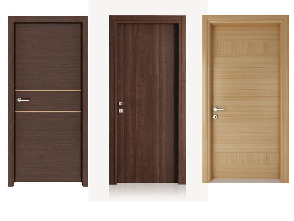Customized Color Waterproof Polymer Interior Wood Door with Contemporary Design Style