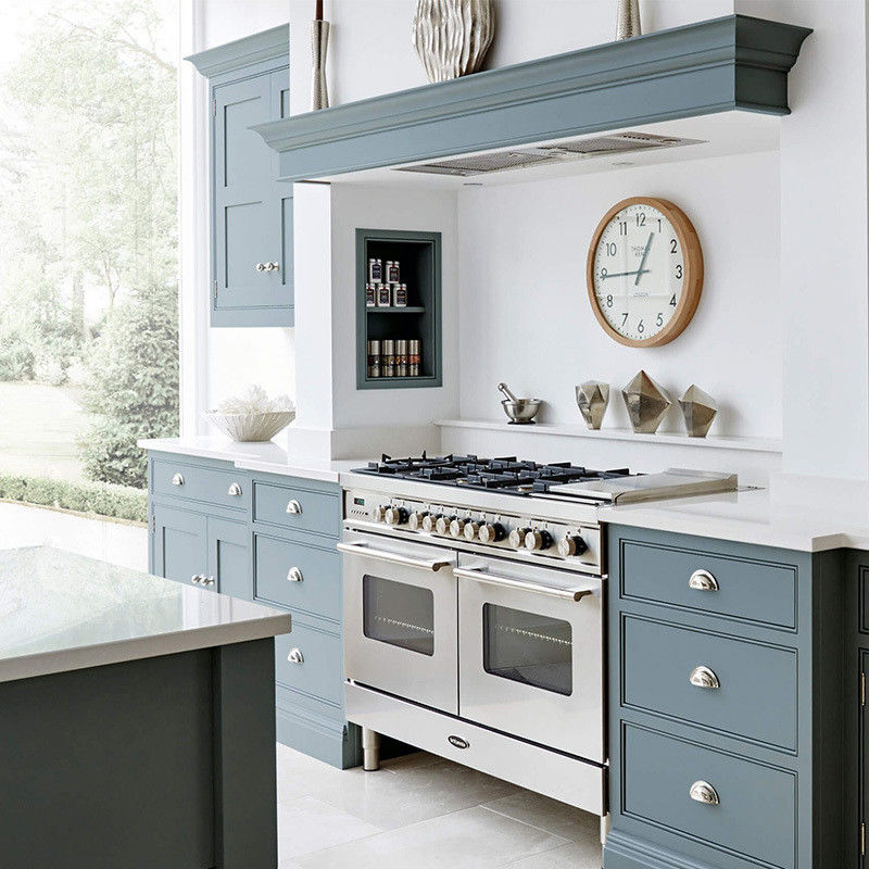 European Style Modern Design Shaker Style Kitchen Cabinet with Customized Veneer Color