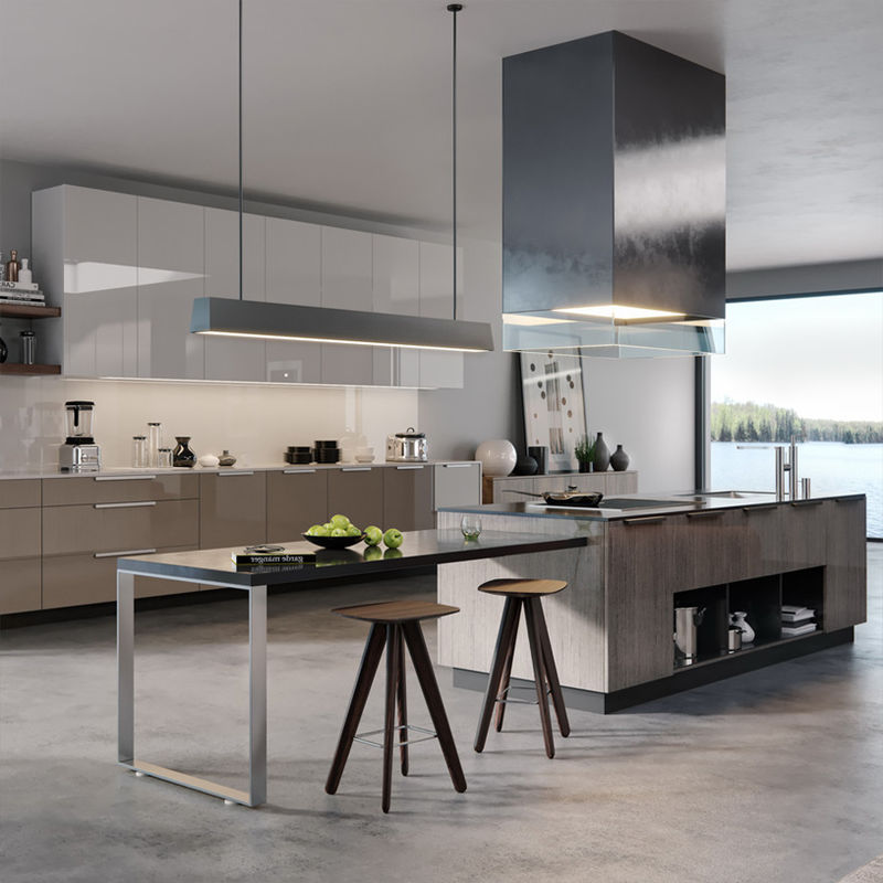 Good-looking Italian Kitchen Cabinet Set Furniture for Villa/Apartment Door Material