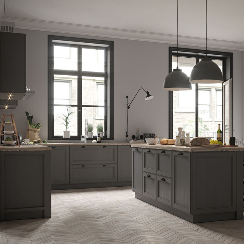 Good-looking Italian Kitchen Cabinet Set Furniture for Villa/Apartment Door Material