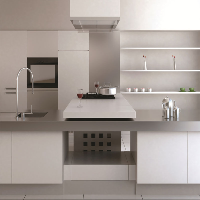 End Customized Wood Kitchen Cabinet with Veneer Color and Waste Container Accessories