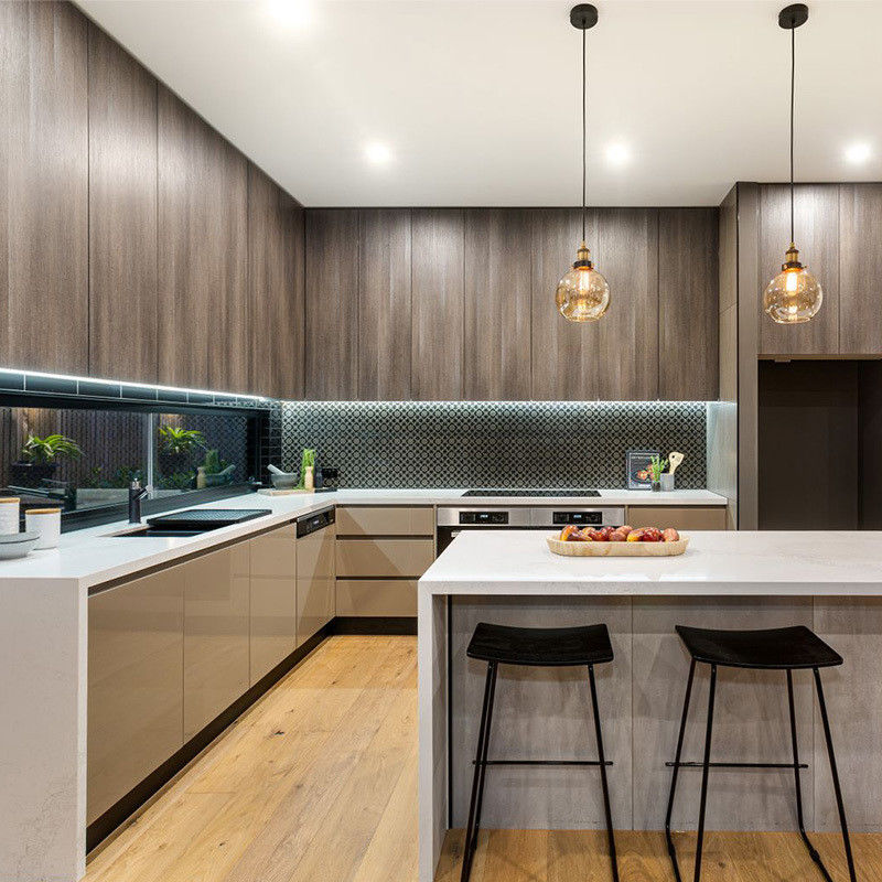 White Wooden Cabinet Sets for Renovation of Old Kitchen Modern Design Custom Cabinets