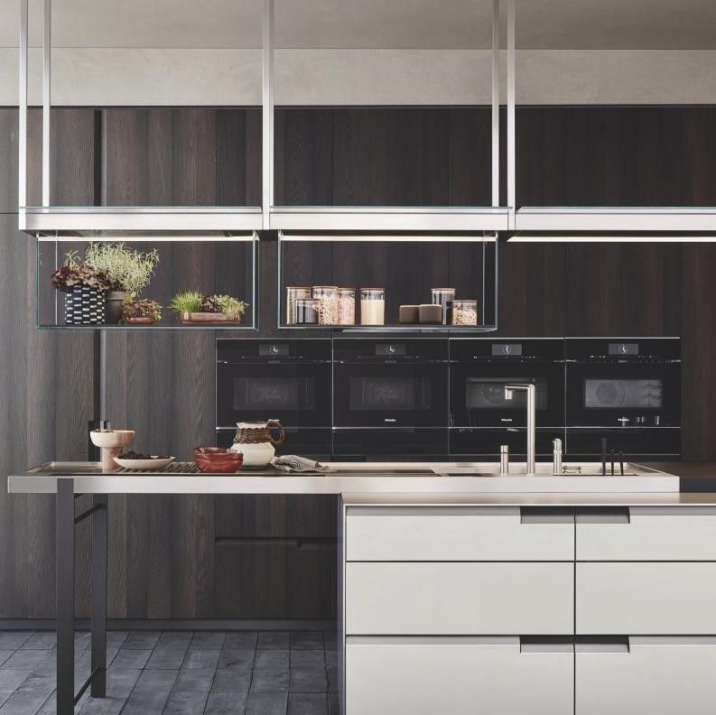 Chinese Modern Kitchen Cabinet Set with Fine Workmanship and Flat Edge Countertop Edging
