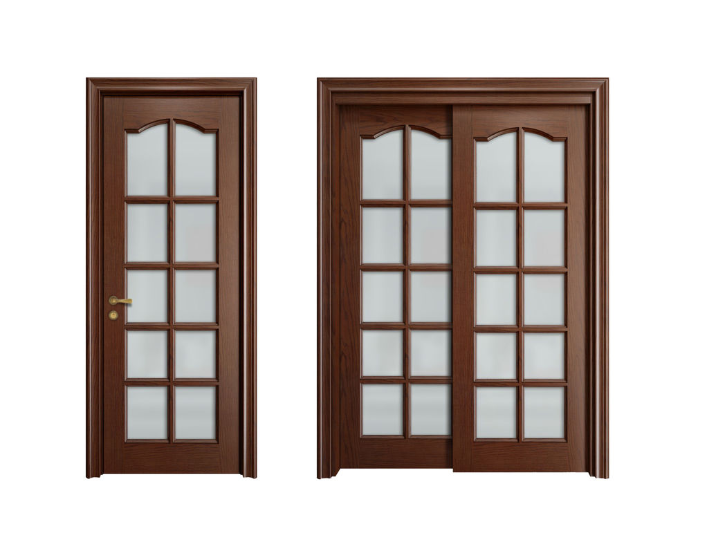 Solid Wood Security Side Opening Interior Bedroom Door with Simple Installation Design