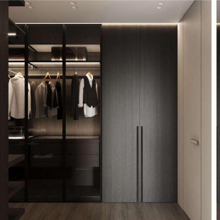 Home Villa Hotel Apartment Wardrobe Furniture in Modern Style with Custom MR HDF Board
