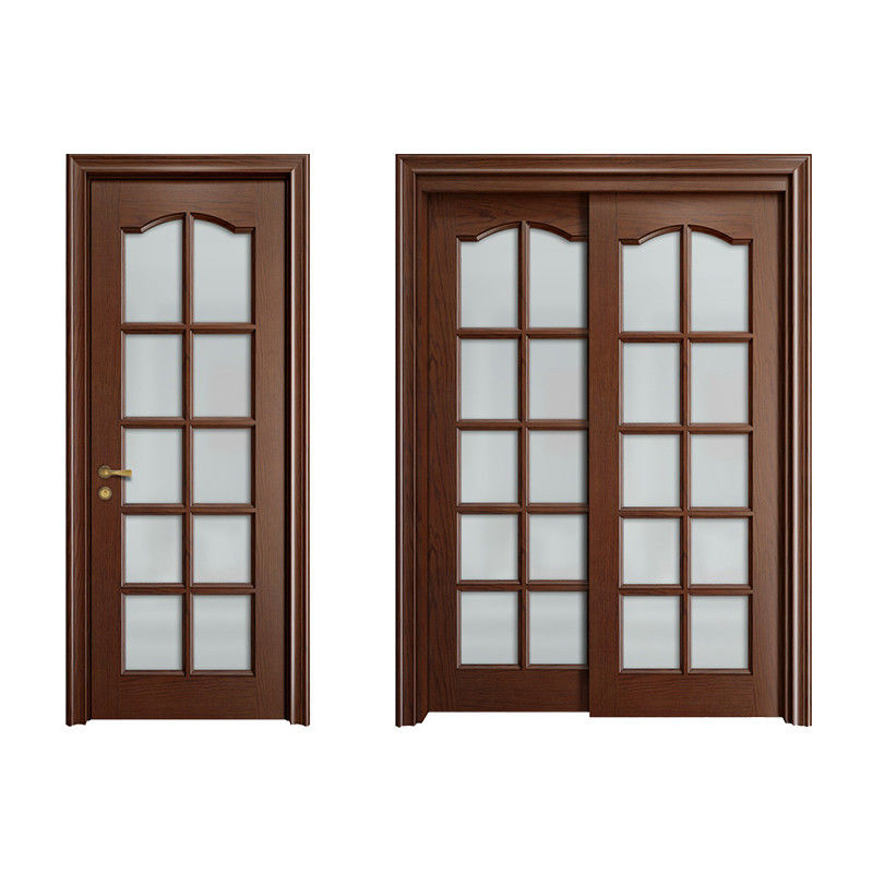 Customized Size 100% Environmental Protection Luxury Solid Wood Interior Door for House
