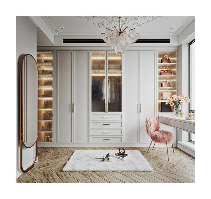 High End Wooden MR HDF Board Customized Bedroom Wardrobe for Modern Style Requirements