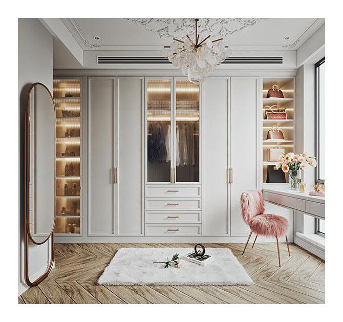 Wooden European Design Luxury Storage Wardrobe for Assurance in Modern Living Spaces
