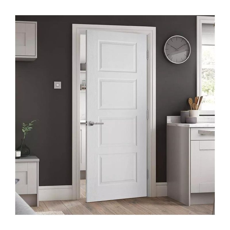 Custom Size Modern Design Interior Solid Wood Door for Hotel Hassle-Free Installation