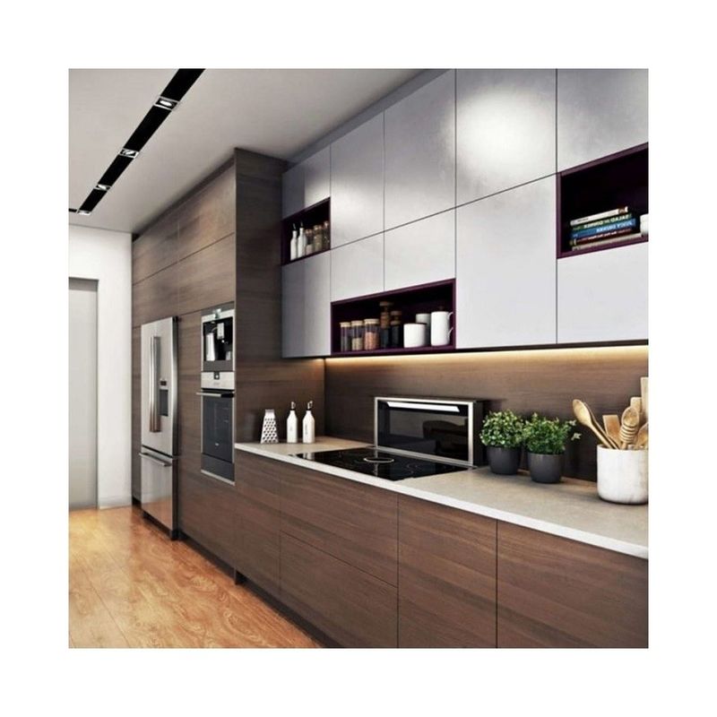 Blum Drawer Equipped Custom Size Luxury Modern Design Waterproof Kitchen Wall Cabinet