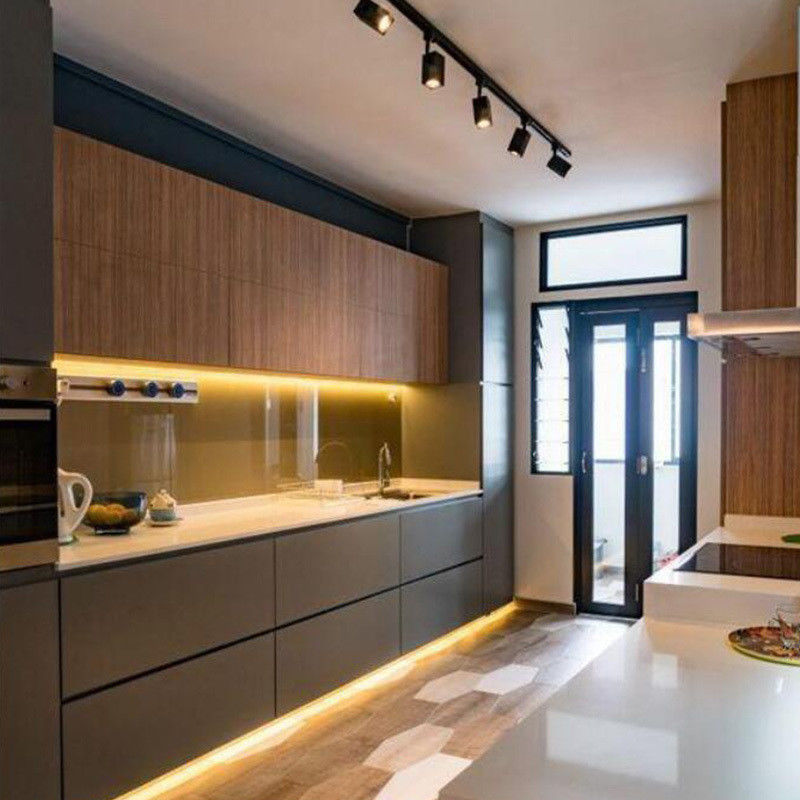 Blum Drawer Equipped Custom Size Luxury Modern Design Waterproof Kitchen Wall Cabinet