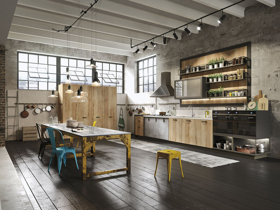 Custom Size White Wooden Luxury Apartment Kitchen Cabinets Sets with Waste Container