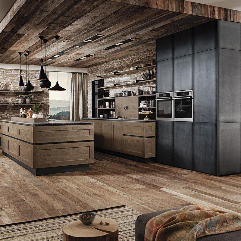Customized Veneer Color Design Shaker Style Kitchen Wall Cabinet with Plywood Carcase