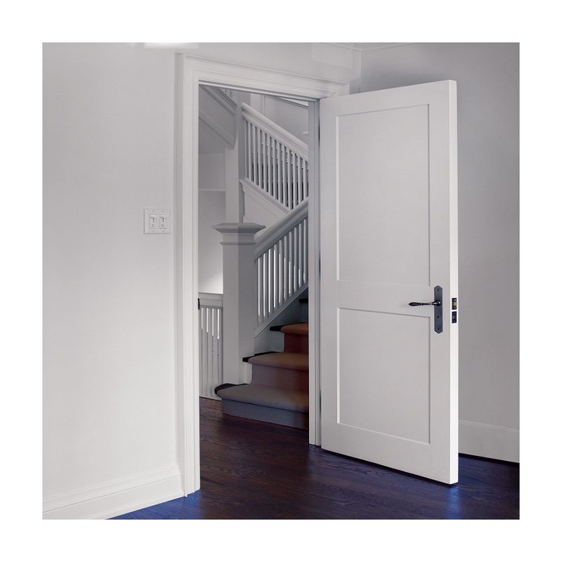 Solid Wood Veneer White Interior Door with Frame in Customized Size and Waterproof
