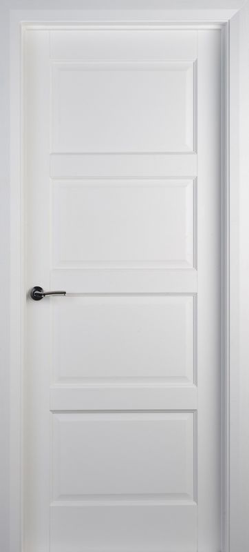 Solid Wood Veneer White Interior Door with Frame in Customized Size and Waterproof
