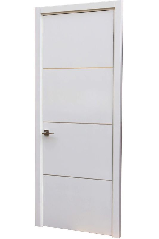 Solid Wood Veneer White Interior Door with Frame in Customized Size and Waterproof