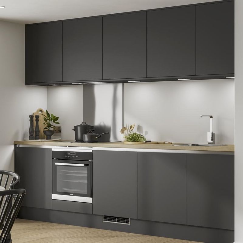 Blum Hardware Custom Veneer Color Kitchen Cabinets with Islands and 3D Model Design