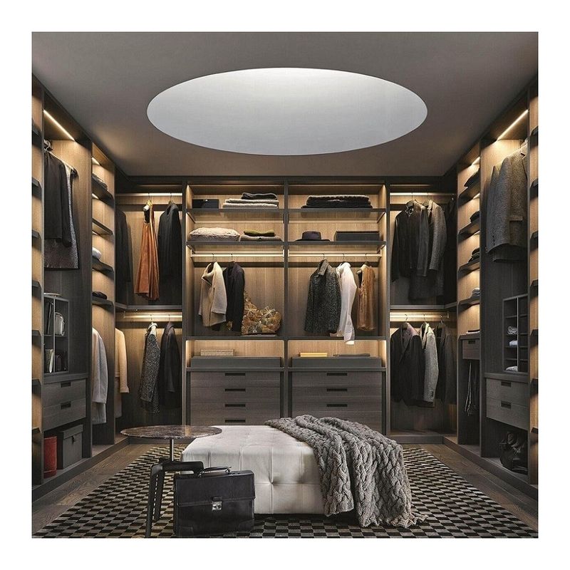 MR HDF Board Contemporary Design Style Walk-in Closet Wardrobe for Bedroom Furniture