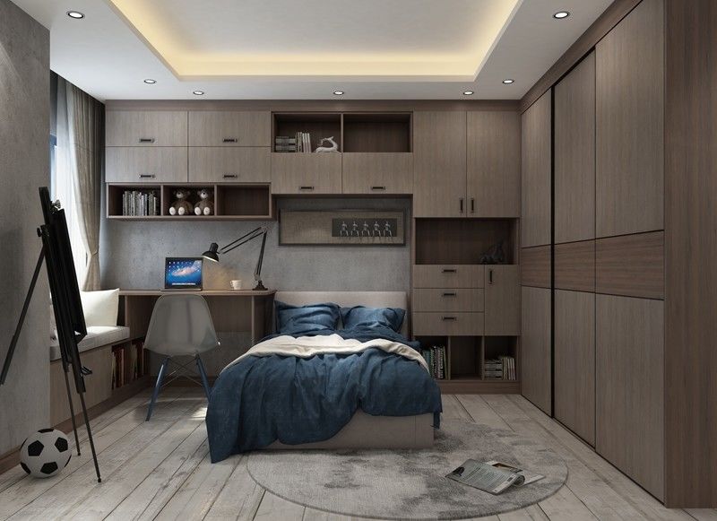 General Dustproof Wardrobe and Storage in MDF Bedroom Set for Home Villa Hotel Apartment