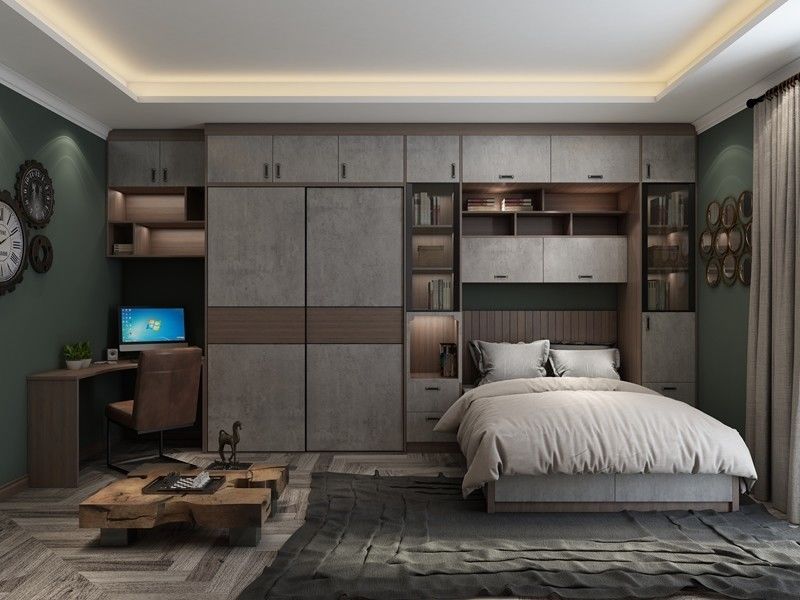 General Dustproof Wardrobe and Storage in MDF Bedroom Set for Home Villa Hotel Apartment