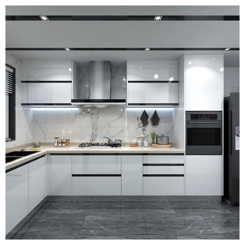 Waterproof and Fireproof Advantage Complete Kitchen Cabinet in Luxury European Villa Style