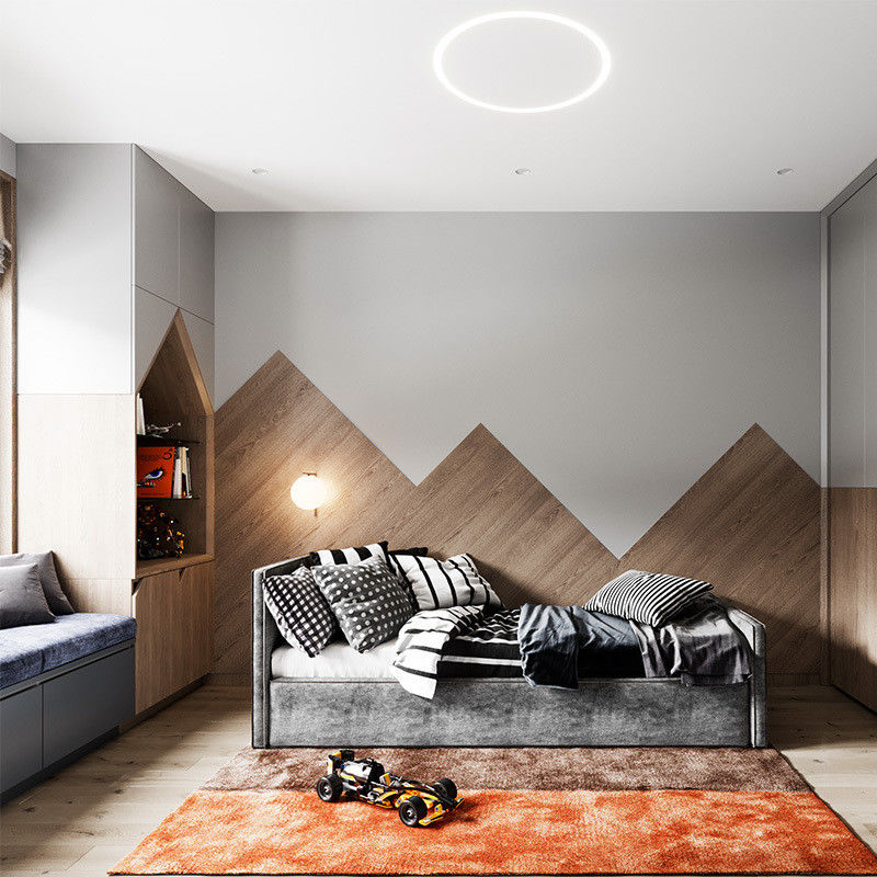 High End Wooden Children Wardrobe Cabinet Design for Custom Made Bedroom Wall Wardrobe