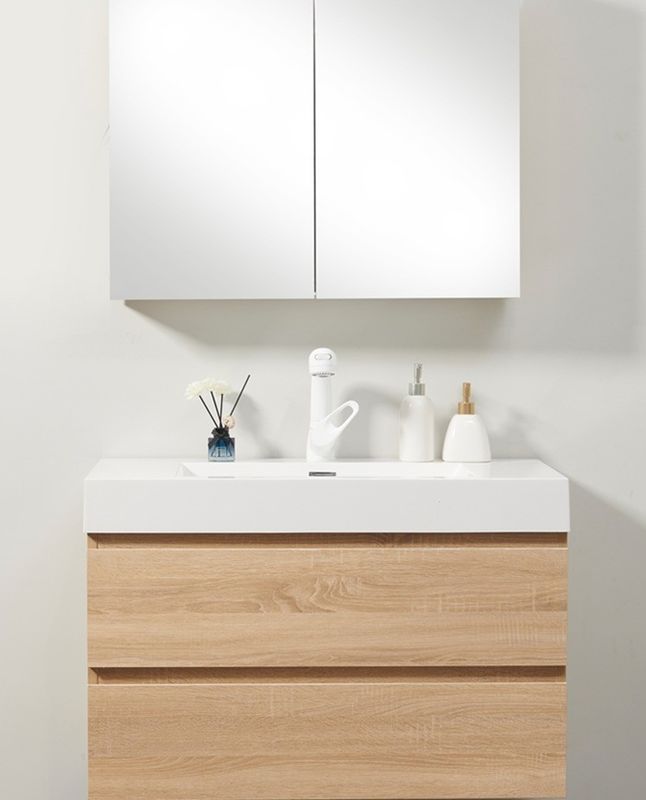 Drawer Slides Hardware High End Custom Bathroom Vanity Set with MR-MDF Carcase Material