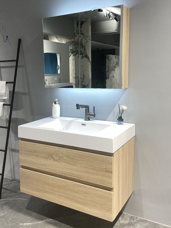 Drawer Slides Hardware High End Custom Bathroom Vanity Set with MR-MDF Carcase Material