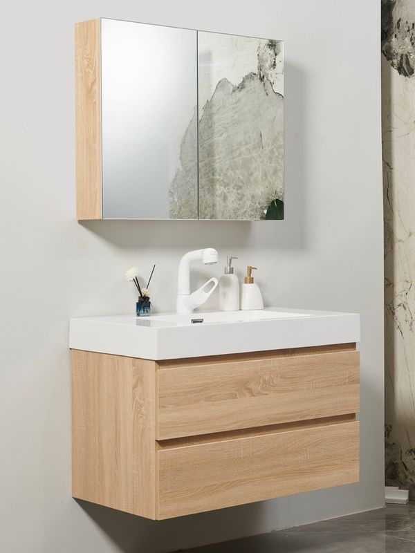 Drawer Slides Hardware High End Custom Bathroom Vanity Set with MR-MDF Carcase Material