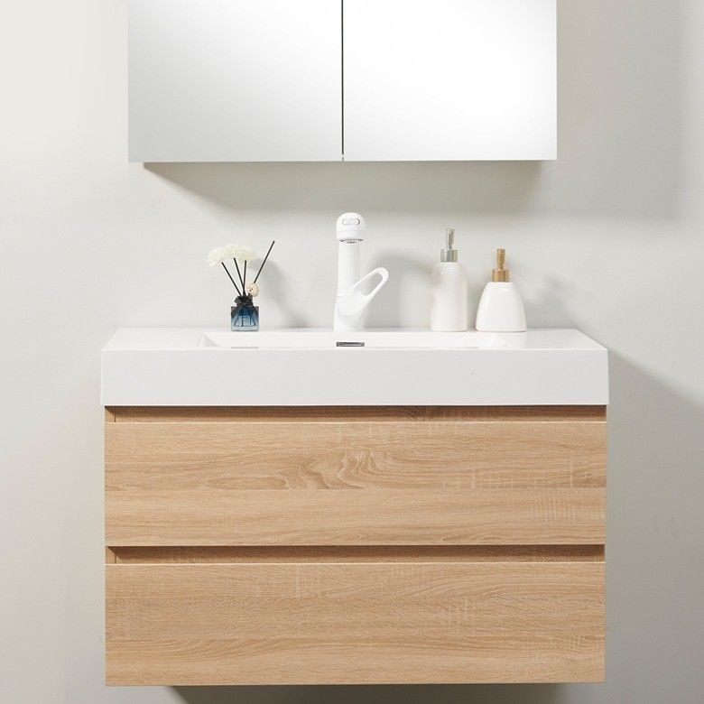 Drawer Slides Hardware High End Custom Bathroom Vanity Set with MR-MDF Carcase Material
