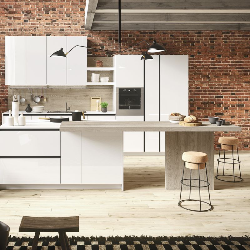 Blum Drawer Modern Design Solid Wood White Kitchen Cabinet Furniture for Luxury Kitchen