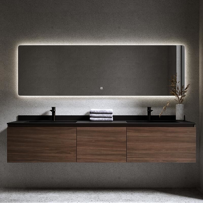 Euro Style Bathroom Vanity with Customized Width and MR-MDF Carcase Material from Top