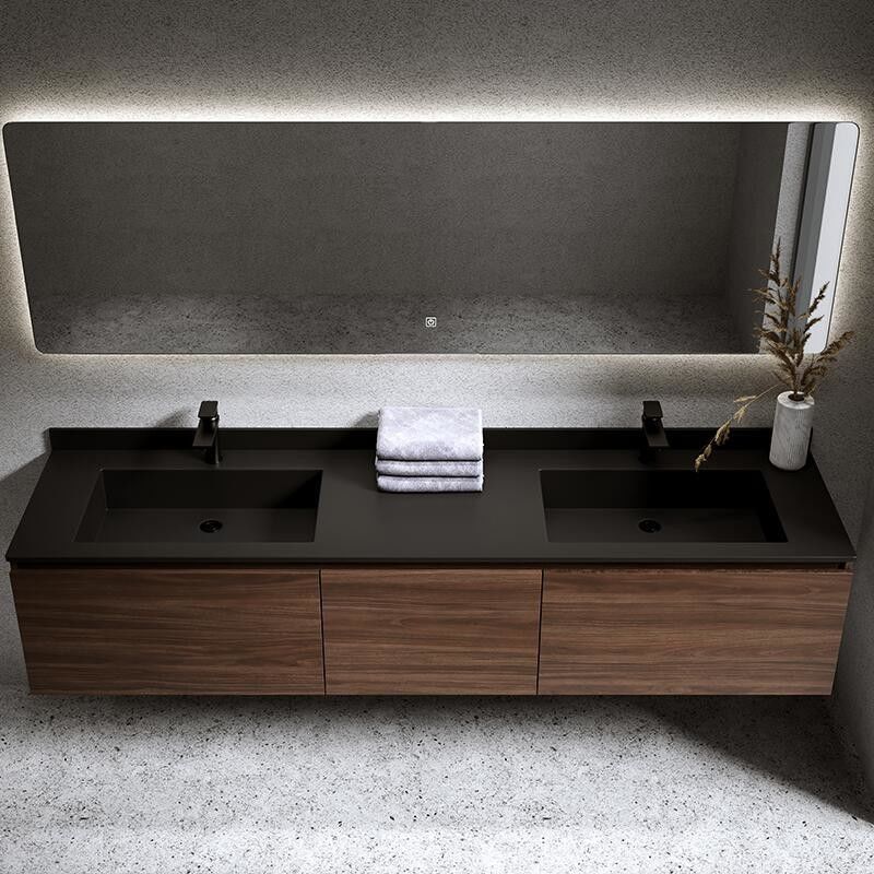 Euro Style Bathroom Vanity with Customized Width and MR-MDF Carcase Material from Top