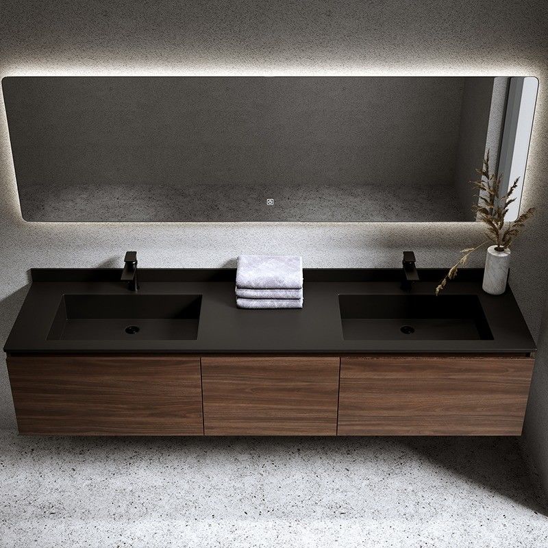 Customized Width PVC/Lacquer Door Finish American Style Bathroom Vanity for Modern Home
