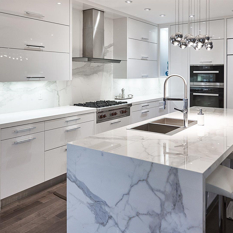 Customized Veneer Color High Glossy Smart Wooden Kitchen Cabinets for Kitchen Makeover