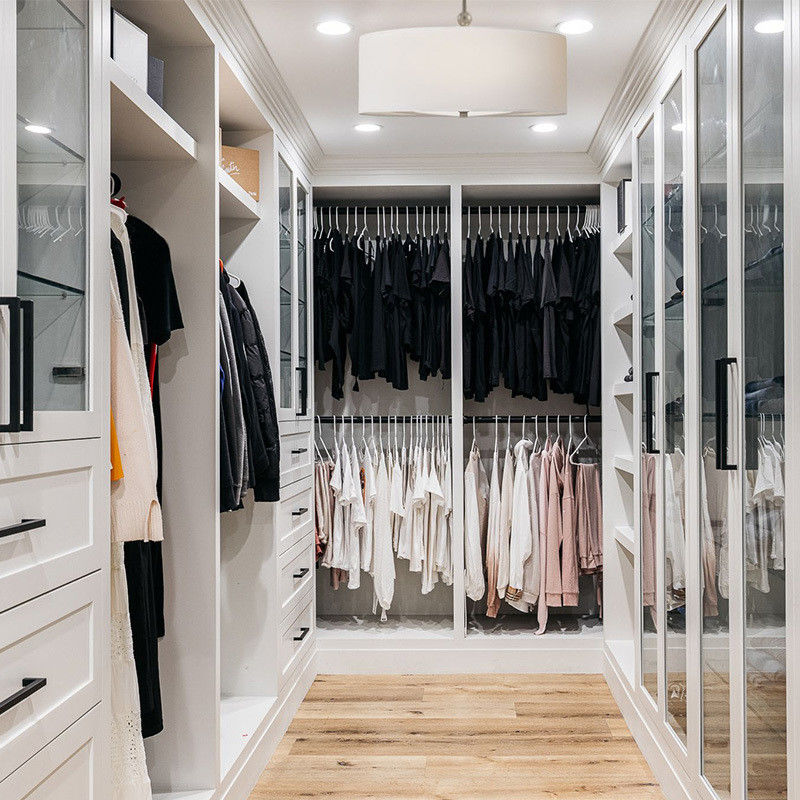 Contemporary Design Style Wooden Wardrobe for Bedroom Cabinet Furniture in Open Style
