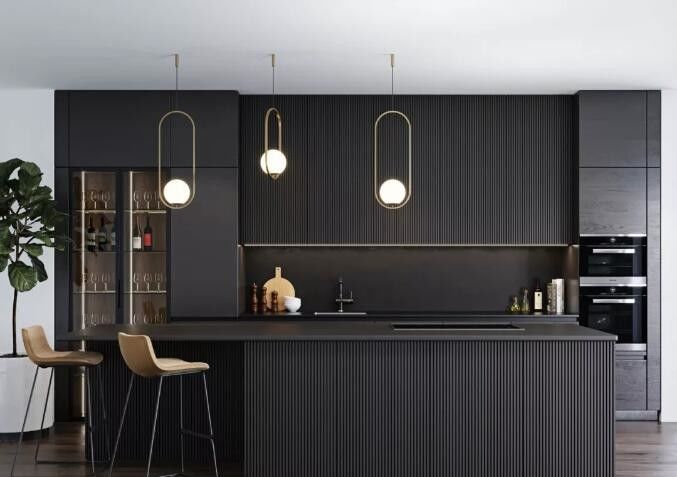 Veneer Finished Door Single Kitchen Cabinet with High Gloss Acrylic Dish Dryer Design