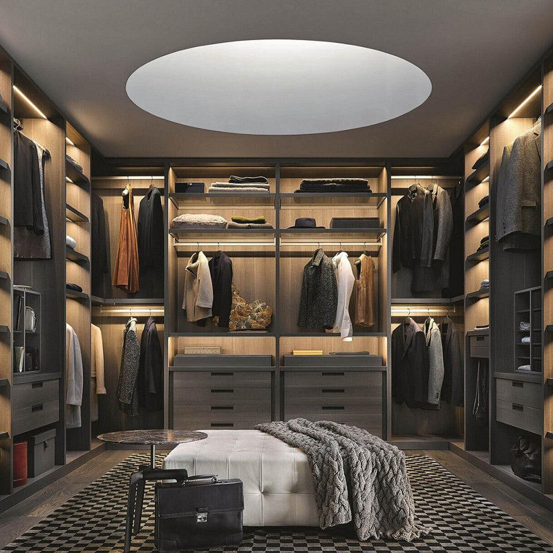 end MR HDF Board Wardrobe for Luxury Walk-in Closet in Modern Bedroom Customization