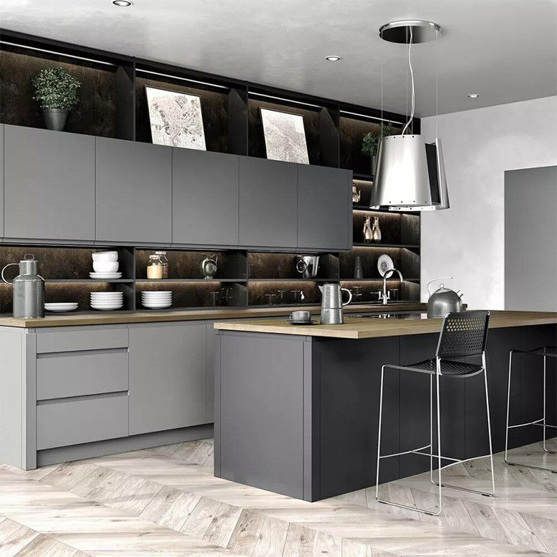 Custom Matte Kitchen Cabinet for End Modern Smart Kitchens in Villas and Apartments