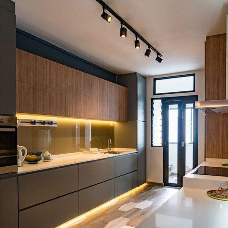 Custom Modern Design Modular Kitchen Cabinet with Solid Wood and Lacquer Finish Doors