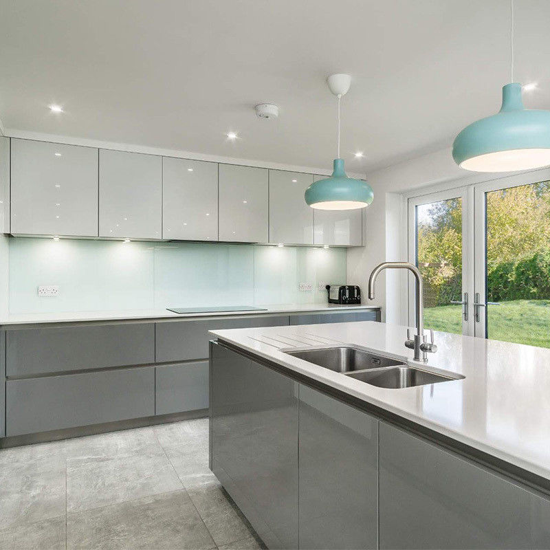 Advantageous Waterproof Fireproof Gloss Island Kitchen Cabinet for Popular Furniture