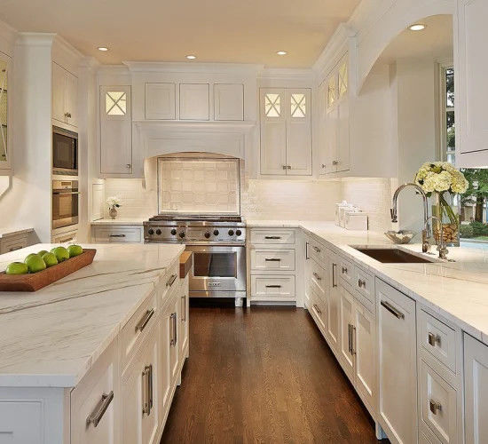 White Espresso Shaker Style Kitchen Cabinet Custom Solid Wood for Commercial and Home